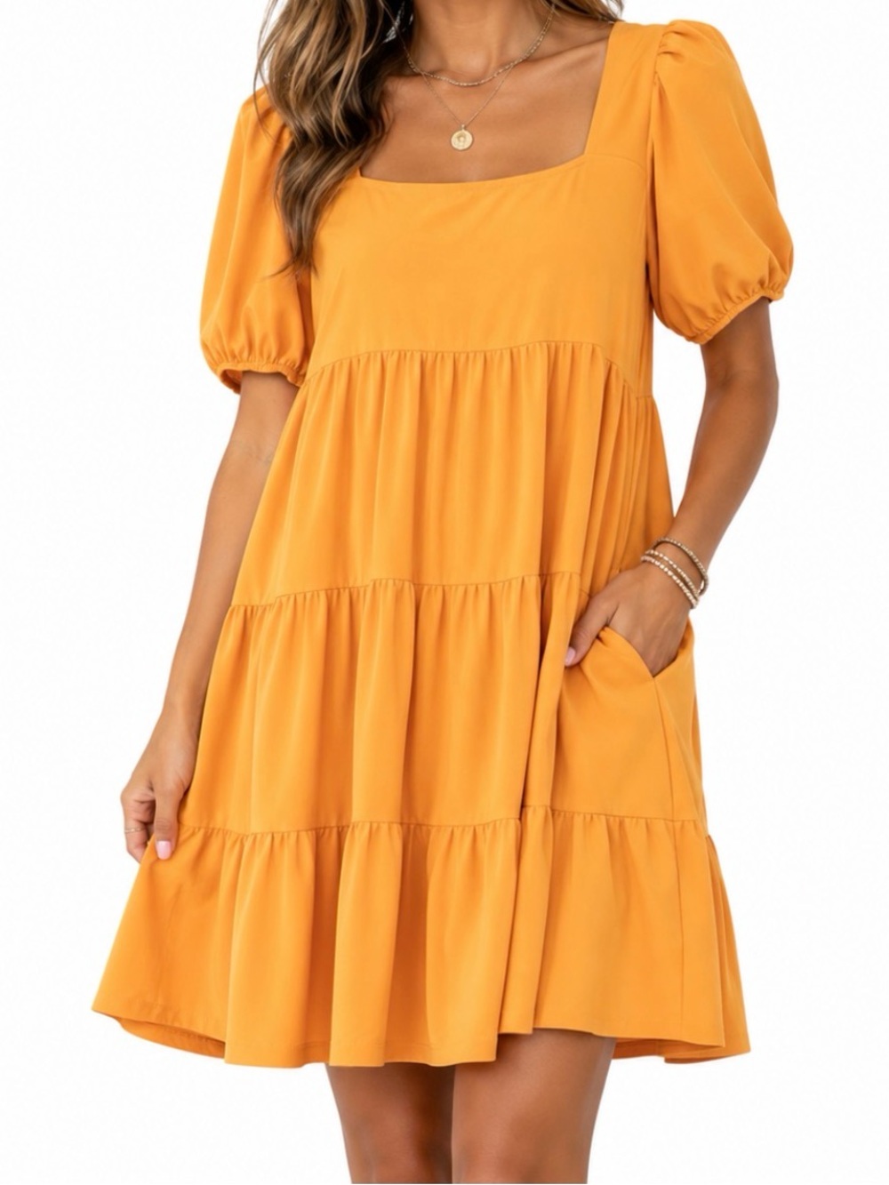 Tiana B Tiered Baby Doll Dress